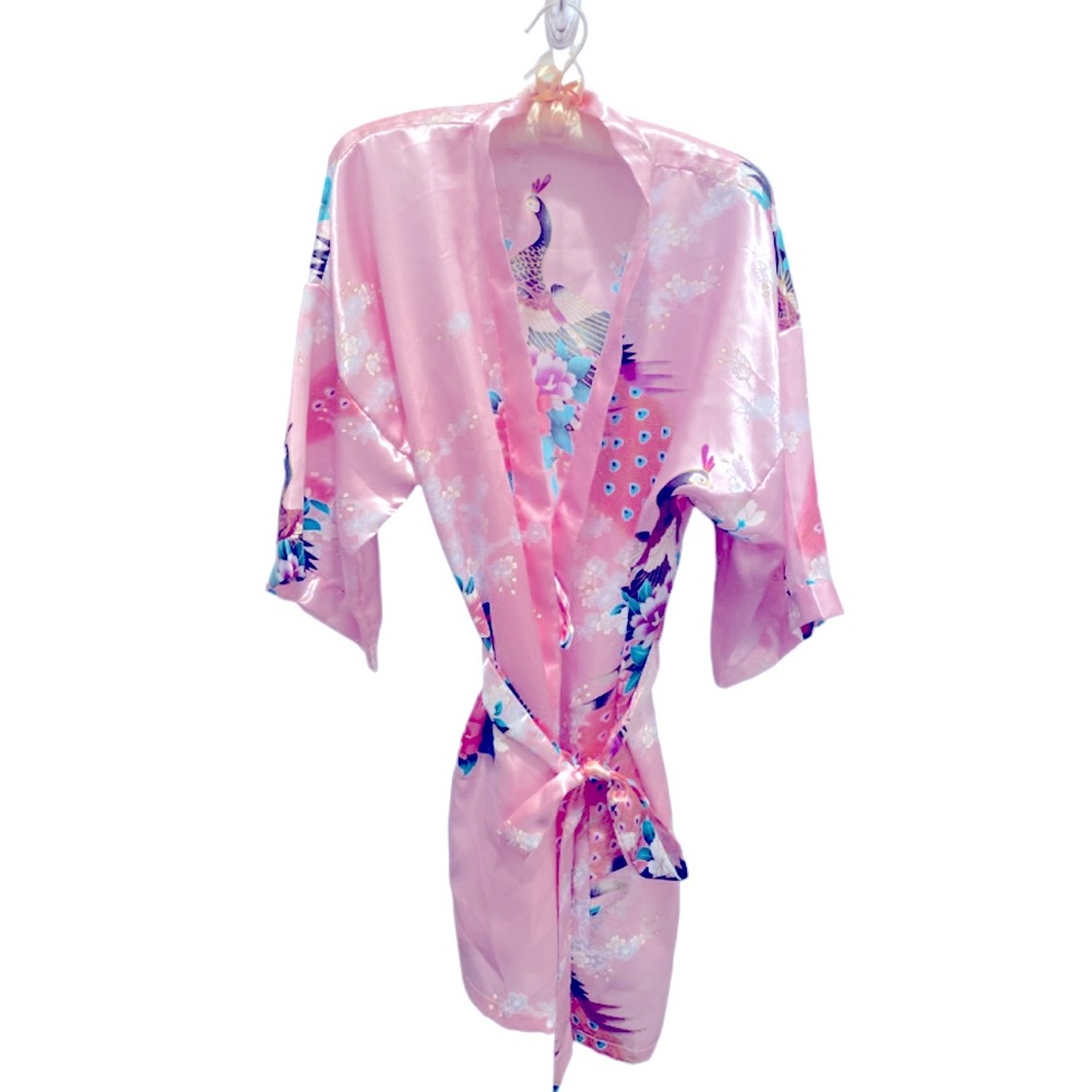 Satin Kimono Belted Robe